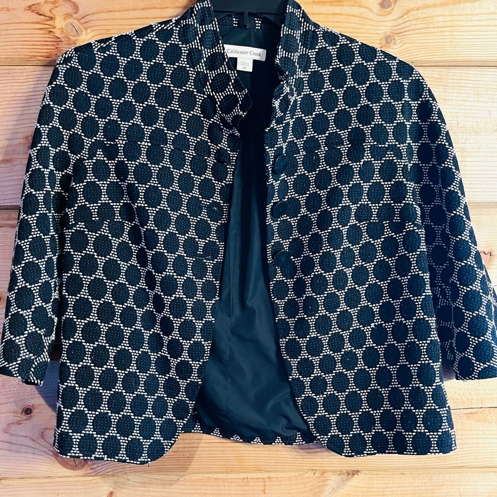 Coldwater Creek black 3/4 sleeve Blazer